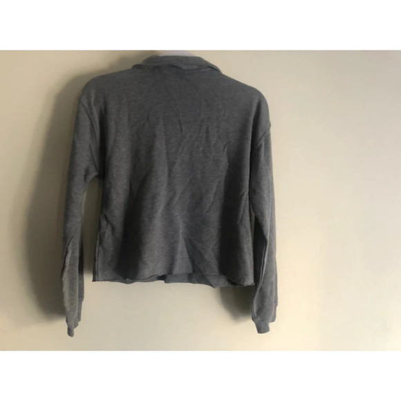 NWT Wild Fable heather Grey cropped sweatshirt S - Picture 2 of 5